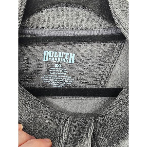 Duluth Trading Co Mens Sz 3XL Full Zip Fleece Warm Jacket Gray w/ Chest Pocket - Picture 3 of 4